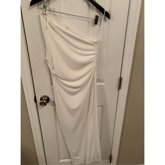 Zara white one shoulder dress size small - Picture 1 of 5